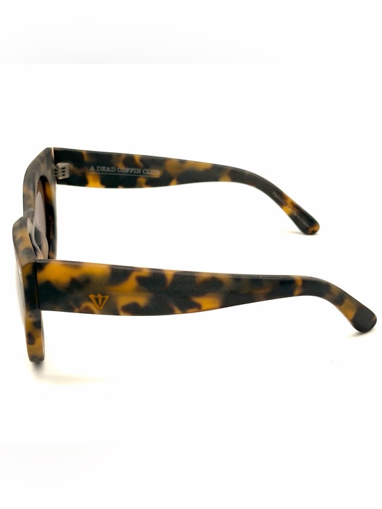 VALLEY A Dead Coffin Club Tortoiseshell Round Sunglasses - Matte Brown Lenses